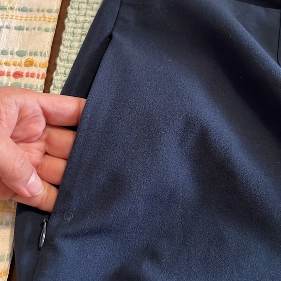 Frame  High Rise Wide Leg Trousers Pants Navy Blue - Picture 9 of 10